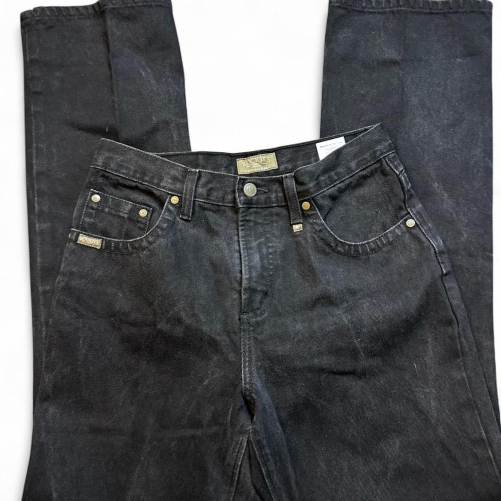 Vintage Rockies black denim cowgirl western rodeo‎ jeans size8 regular